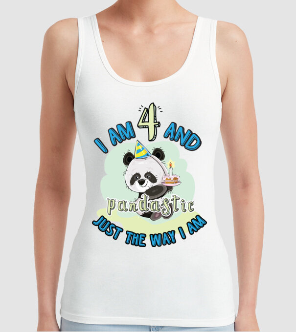 PANDASTIC 4 model alb pe tricou