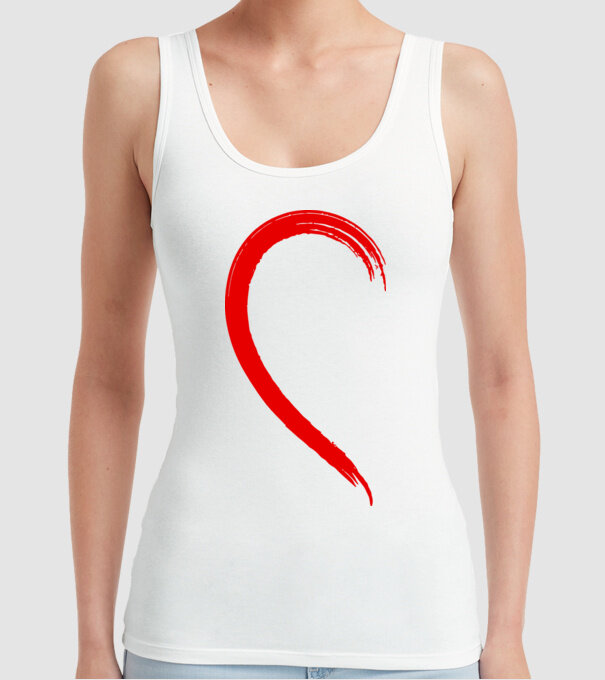 Inimă pereche dreapta model alb pe tricou