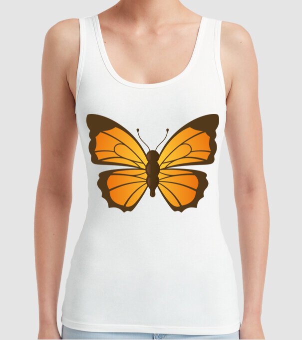 Butterfly model alb pe tricou