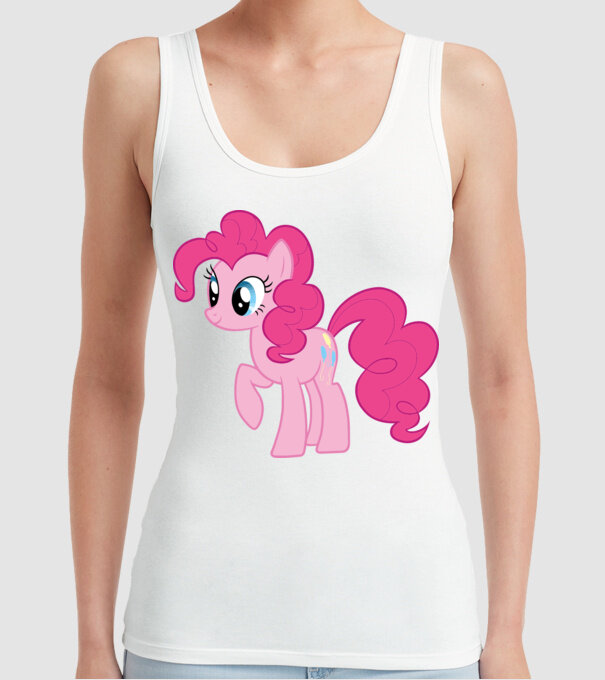 Pinkie Pie model alb pe tricou