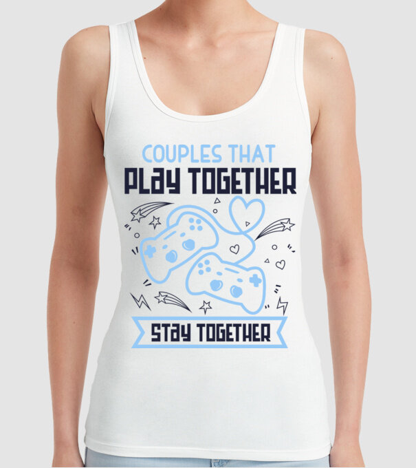 Play together model alb pe tricou