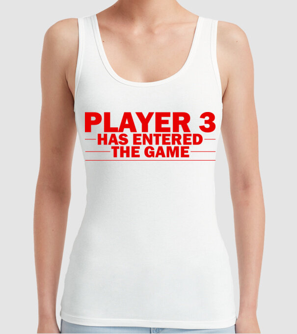Player 3 entered the game model alb pe tricou