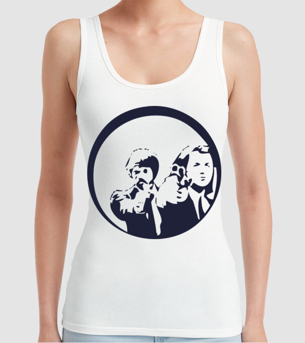 Pulp Fiction model alb pe tricou
