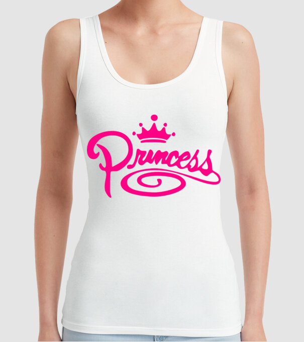 Princess model alb pe tricou