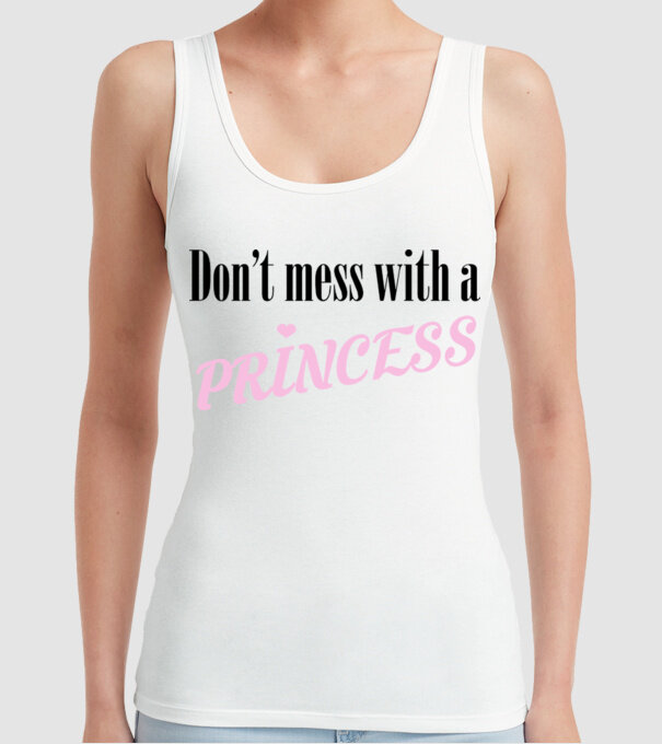 Princess model alb pe tricou