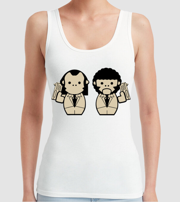 Pulp Fiction draw model alb pe tricou