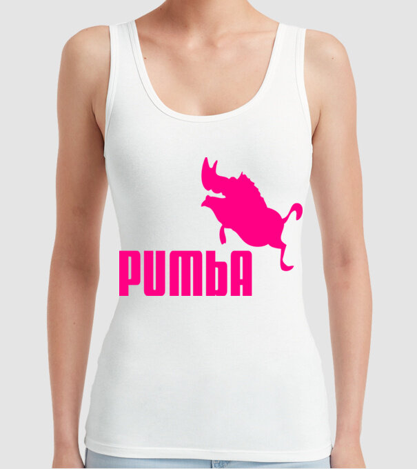 Pumba model alb pe tricou