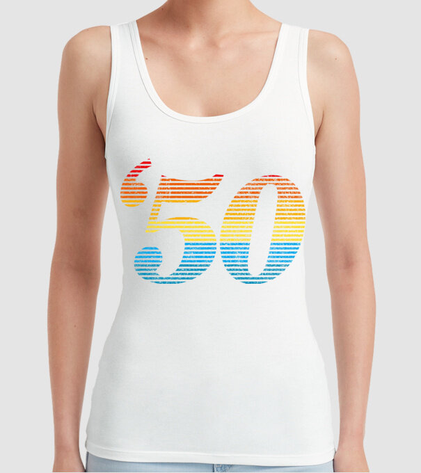 Retro Birthday 1950 model alb pe tricou