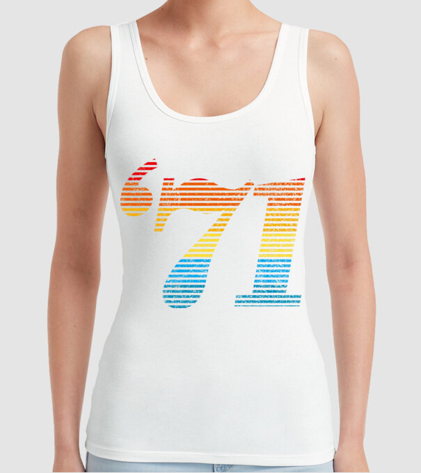 Retro Birthday 1971 model alb pe tricou