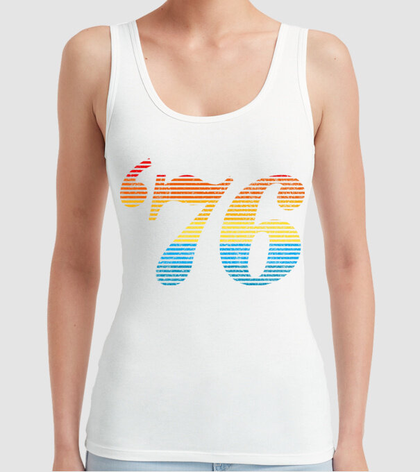 Retro Birthday 1976 model alb pe tricou
