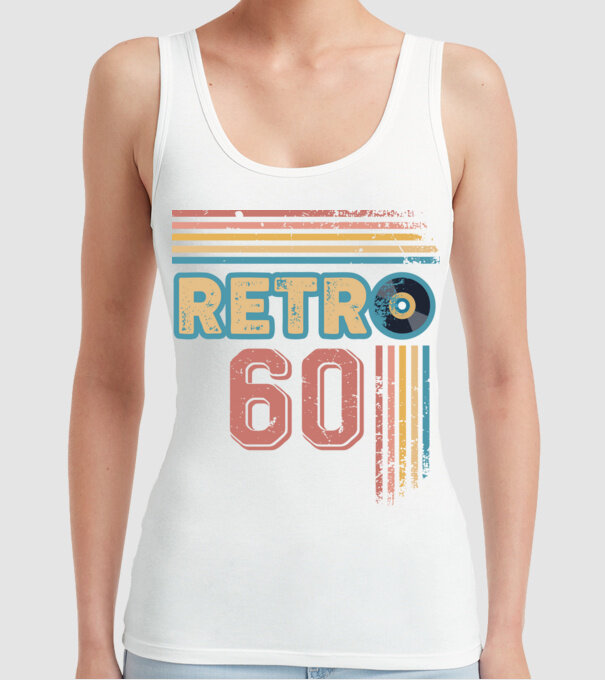 Retro 60 Birthday model alb pe tricou