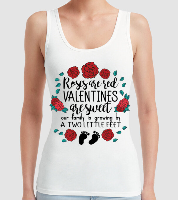 Roses are red model alb pe tricou
