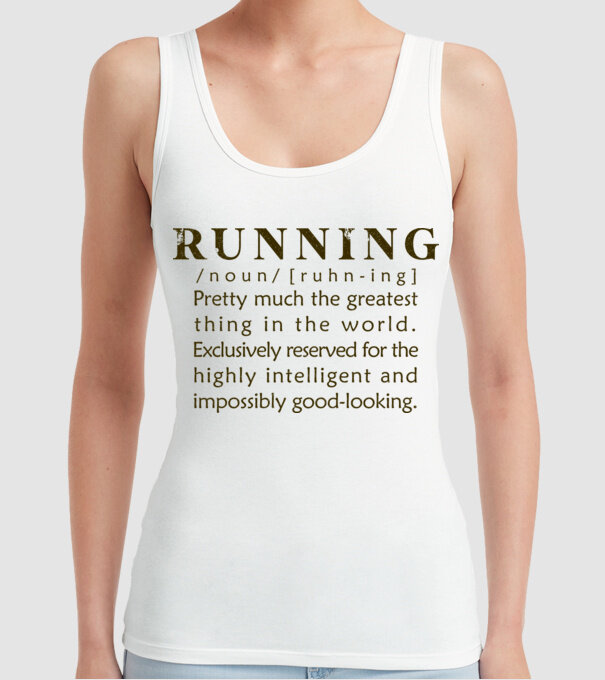 Running definition model alb pe tricou