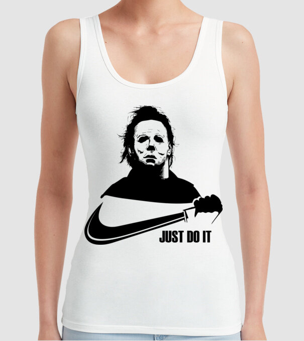 Serial killer model alb pe tricou