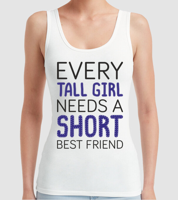 Short Freind model alb pe tricou