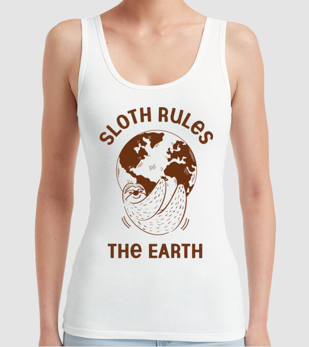 Sloth rules the world model alb pe tricou