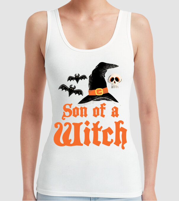 Son of a witch model alb pe tricou