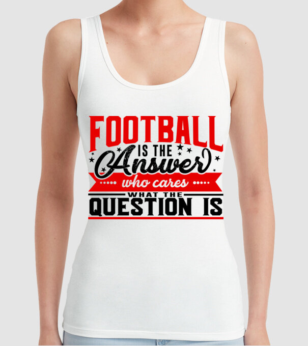 Sport is the answer FOTBALIST model alb pe tricou