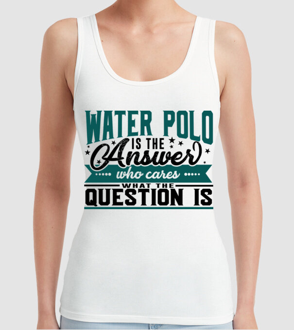 Sport is the answer JUCĂTOR POLO PE APĂ model alb pe tricou