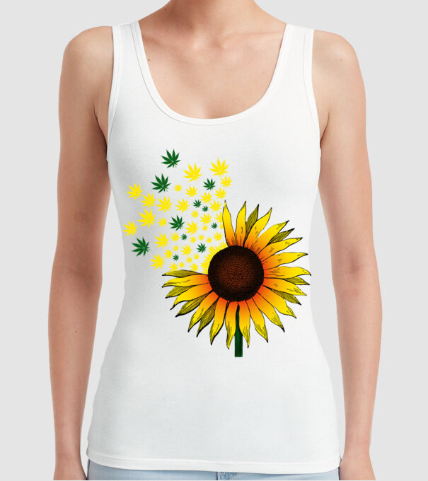 Sunflower Weed model alb pe tricou