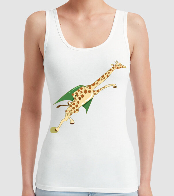 Girafă Super model alb pe tricou