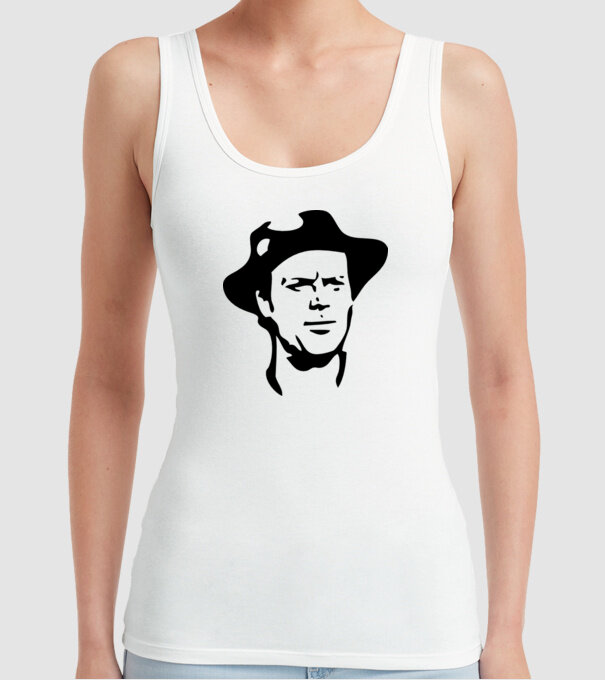 Terence Hill model alb pe tricou