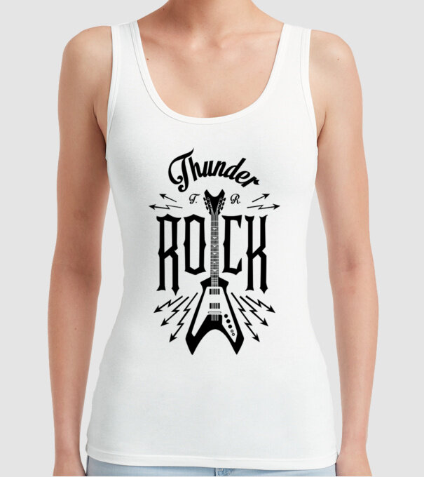 Thunder Rock model alb pe tricou