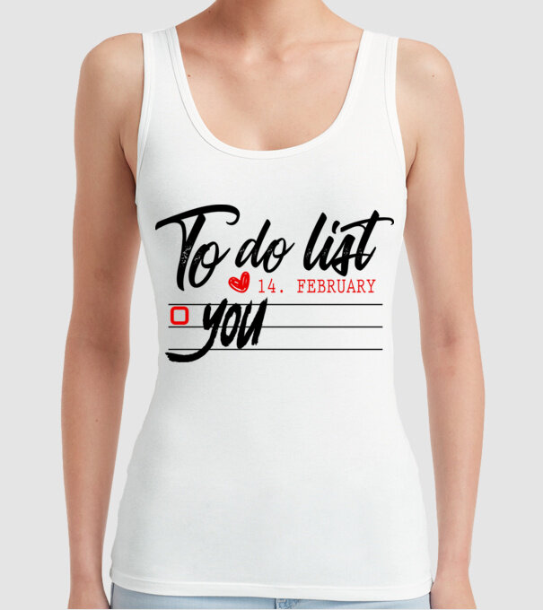 To do list model alb pe tricou