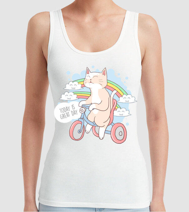 Today is a great day model alb pe tricou