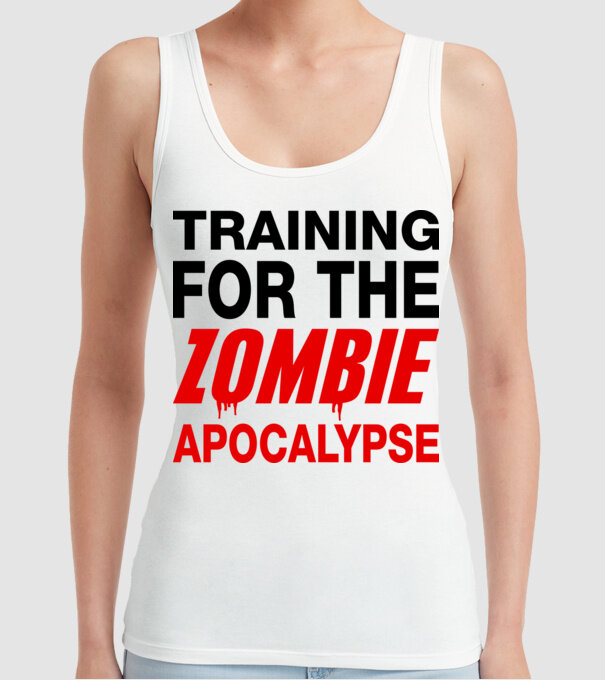 training for the zombie apocalypse model alb pe tricou