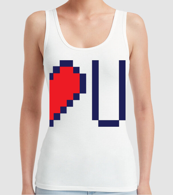 Love You 2nd part model alb pe tricou