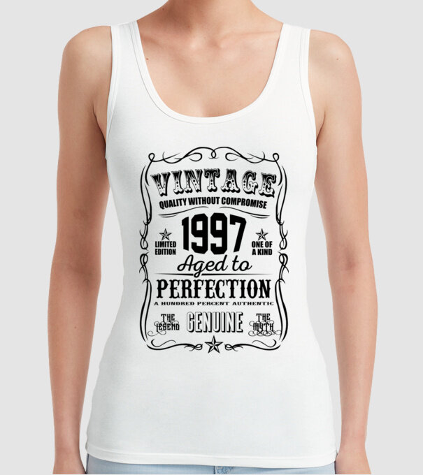 Vintage Perfection - 1997 model alb pe tricou