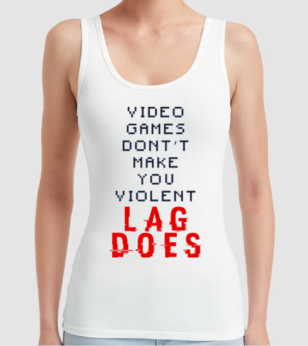 Violent lag model alb pe tricou