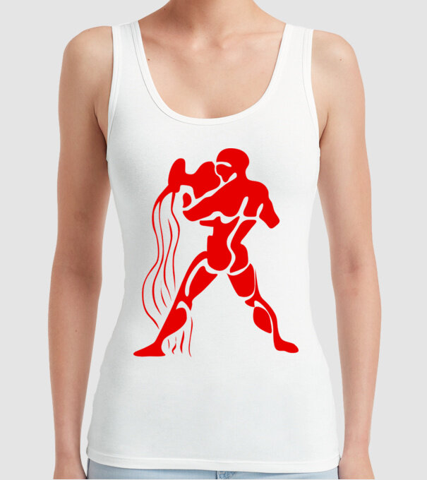 Aquarius Horoscope model alb pe tricou