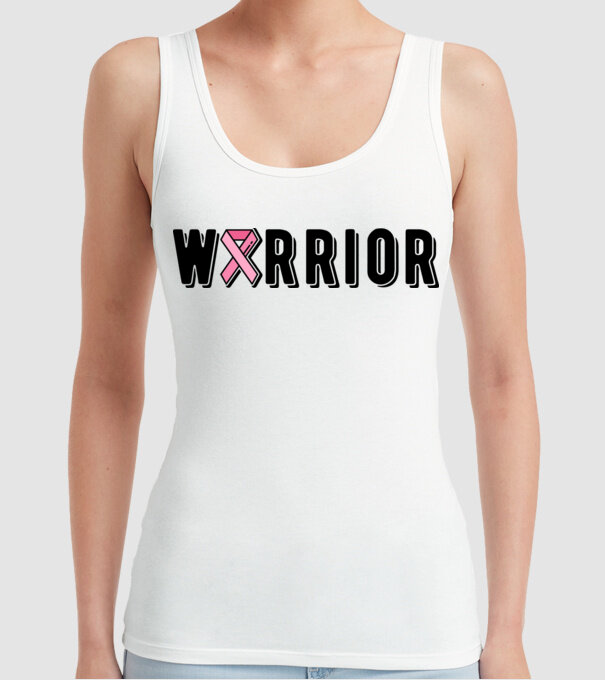 Warrior model alb pe tricou