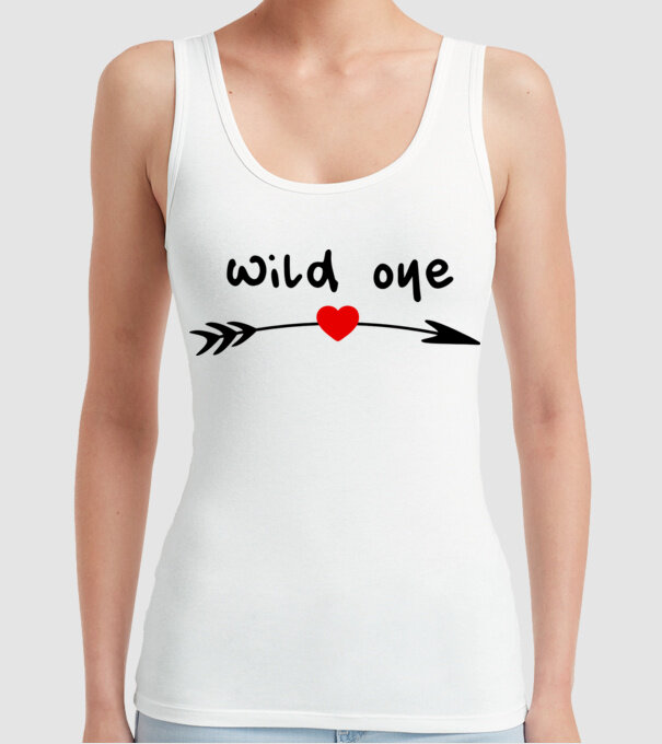 Wild one arrow model alb pe tricou