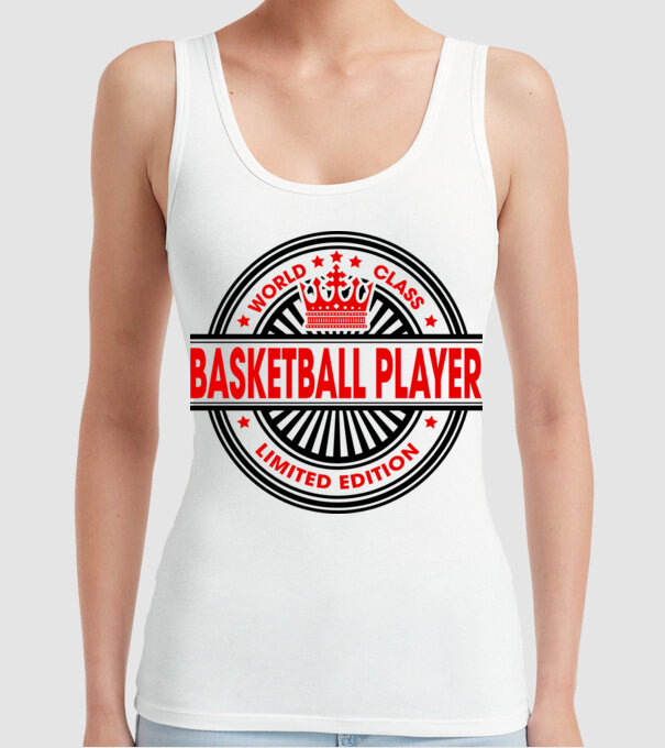 World class BACHETBALIST model alb pe tricou