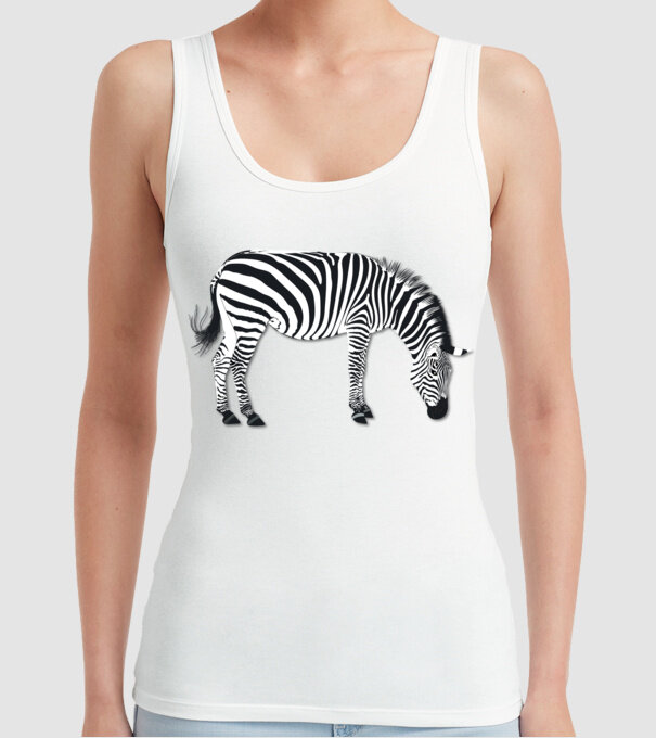 Zebră model alb pe tricou