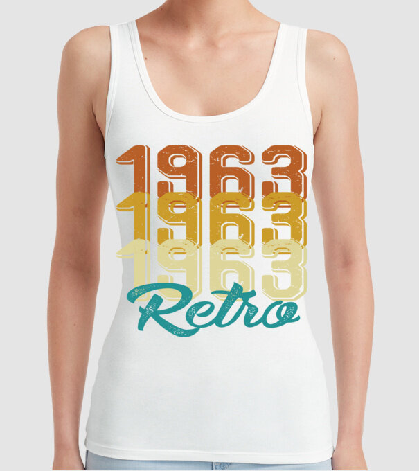 1963 Retro model alb pe tricou