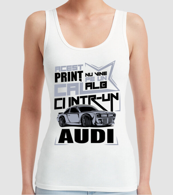 Acest prinț nu vine pe un cal alb, ci într-un Audi model alb pe tricou