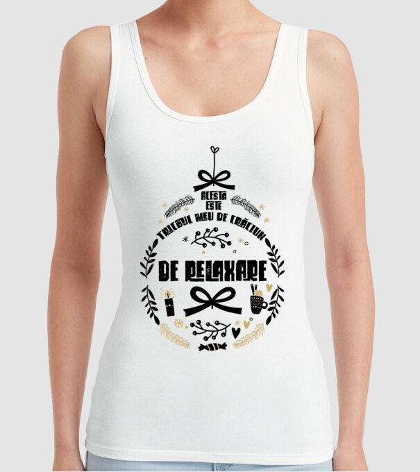 acesta este tricoul meu de Crăciun_ de relaxare model alb pe tricou