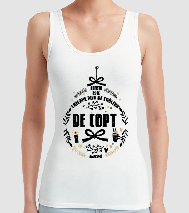 acesta este tricoul meu de Crăciun_de copt model alb pe tricou
