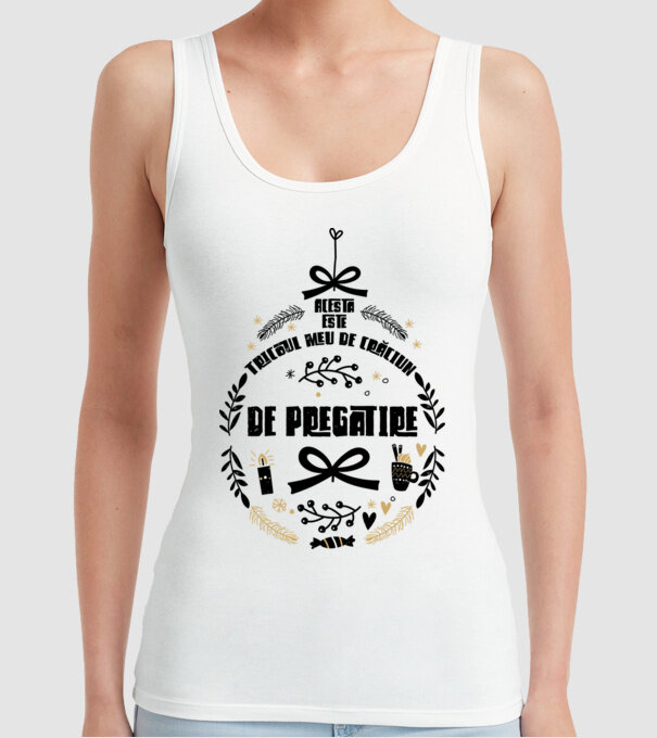 acesta este tricoul meu de Crăciun_de pregătire model alb pe tricou