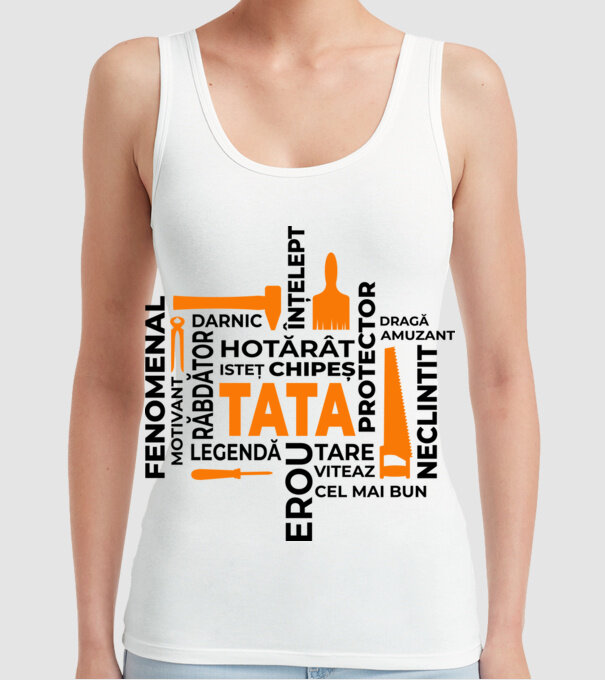 Acronimele tatălui model alb pe tricou