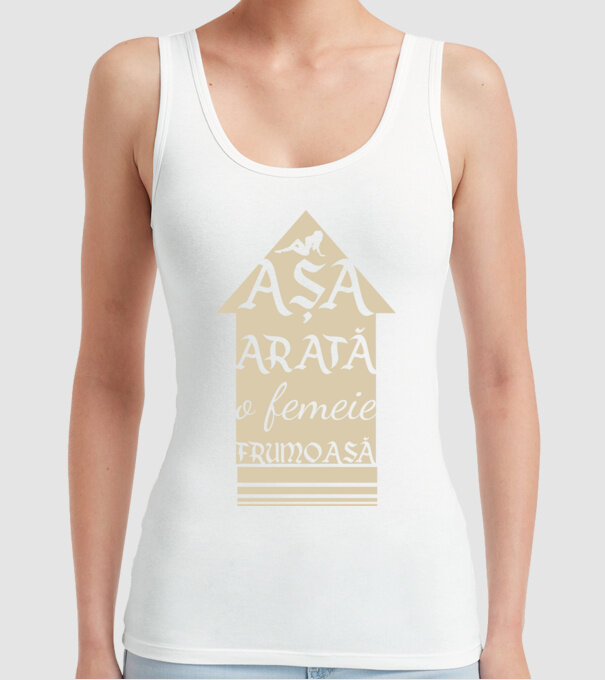 așa arată o femeie frumoasă model alb pe tricou