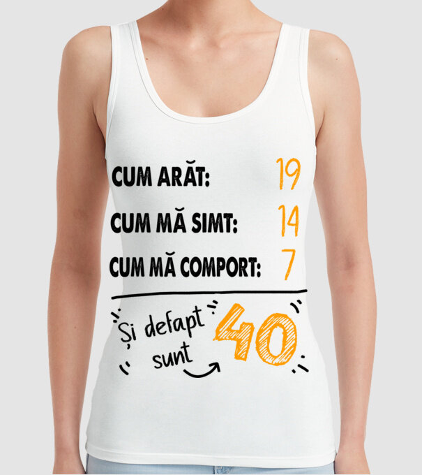 Aspect, senzație, comportament 40 Alb model alb pe tricou