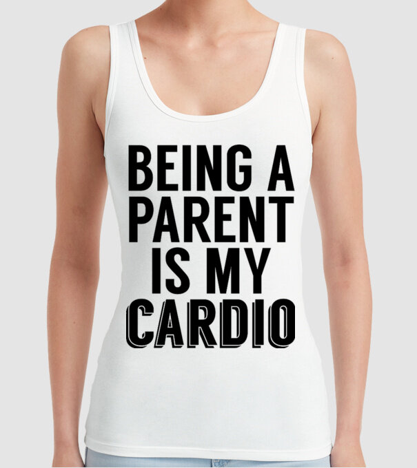Being a parent model alb pe tricou