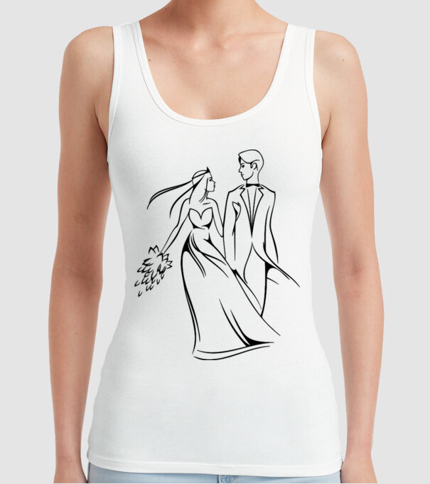 BR01 - mireasă model alb pe tricou