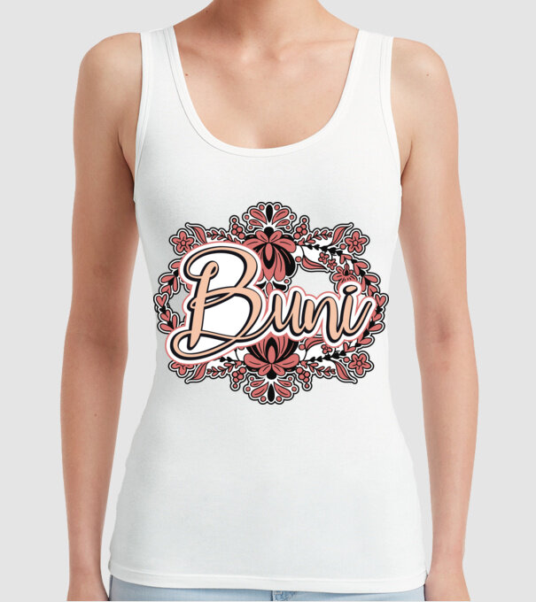 Buni model alb pe tricou