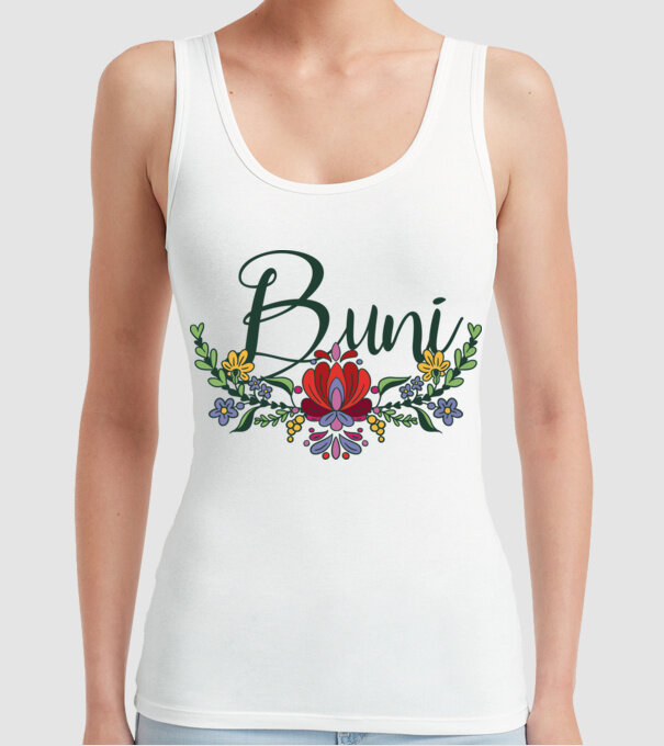 Buni model alb pe tricou